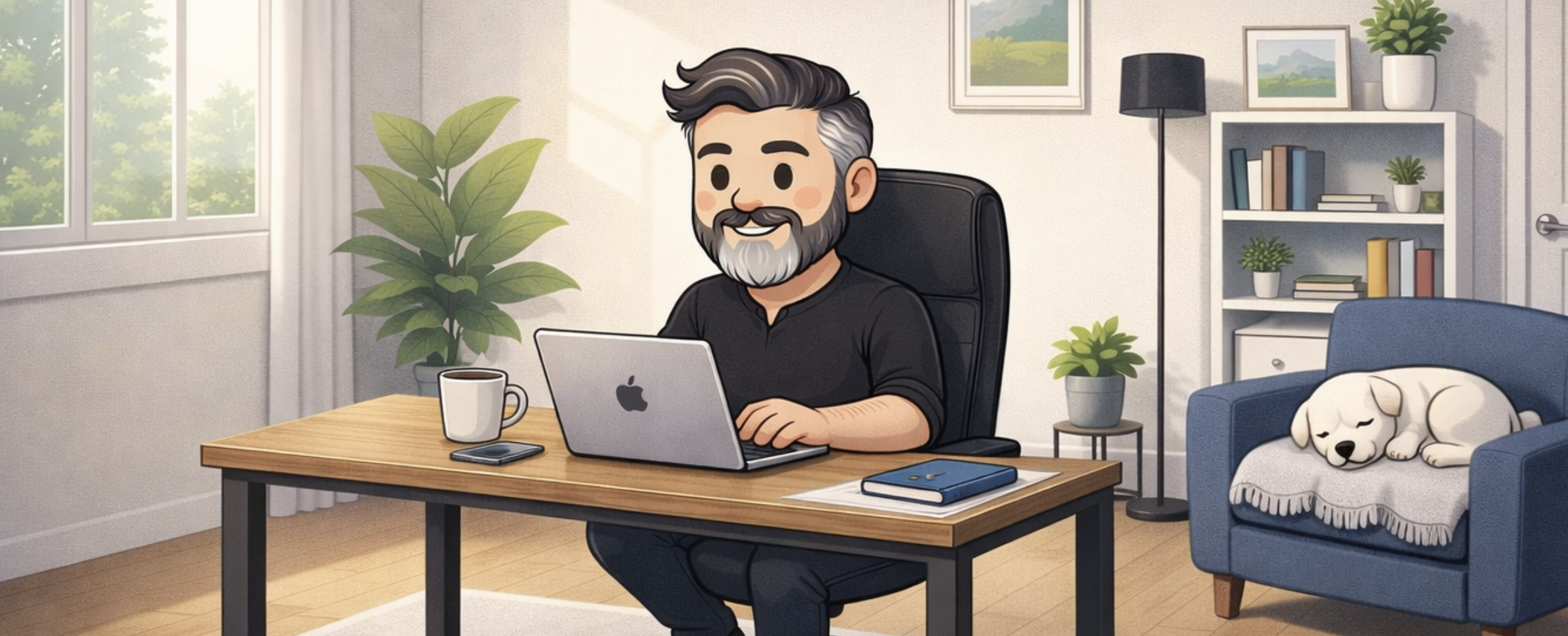 Developer workspace illustration